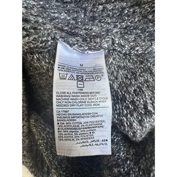 Old Navy Knit Sweater Mens‎ M Gray Shawl Collar Button Fall Academia Grandpacore - Picture 6 of 8